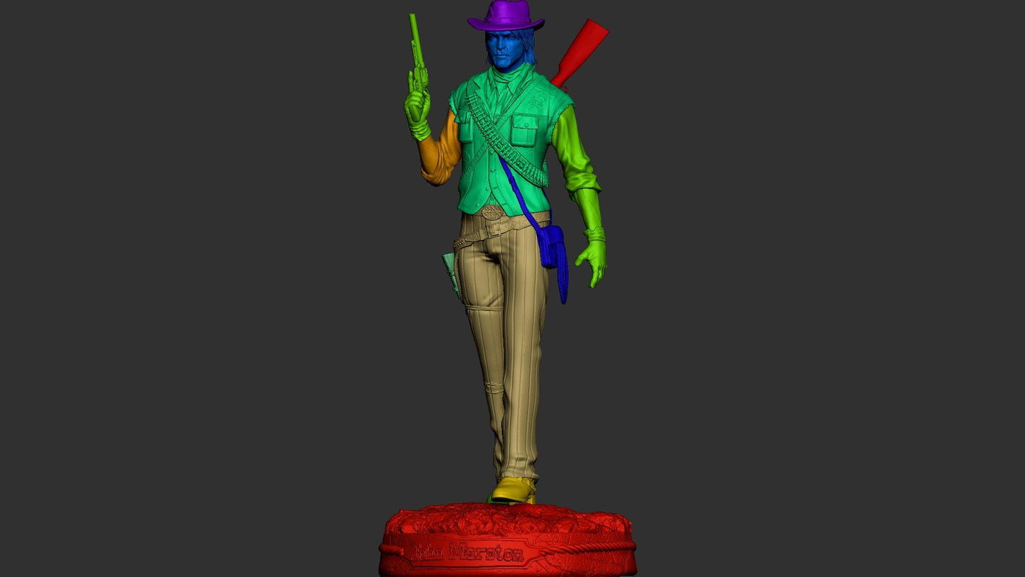 John Marston style Outlaw Gunslinger resin kit – Unpainted 3D Printed Model kit