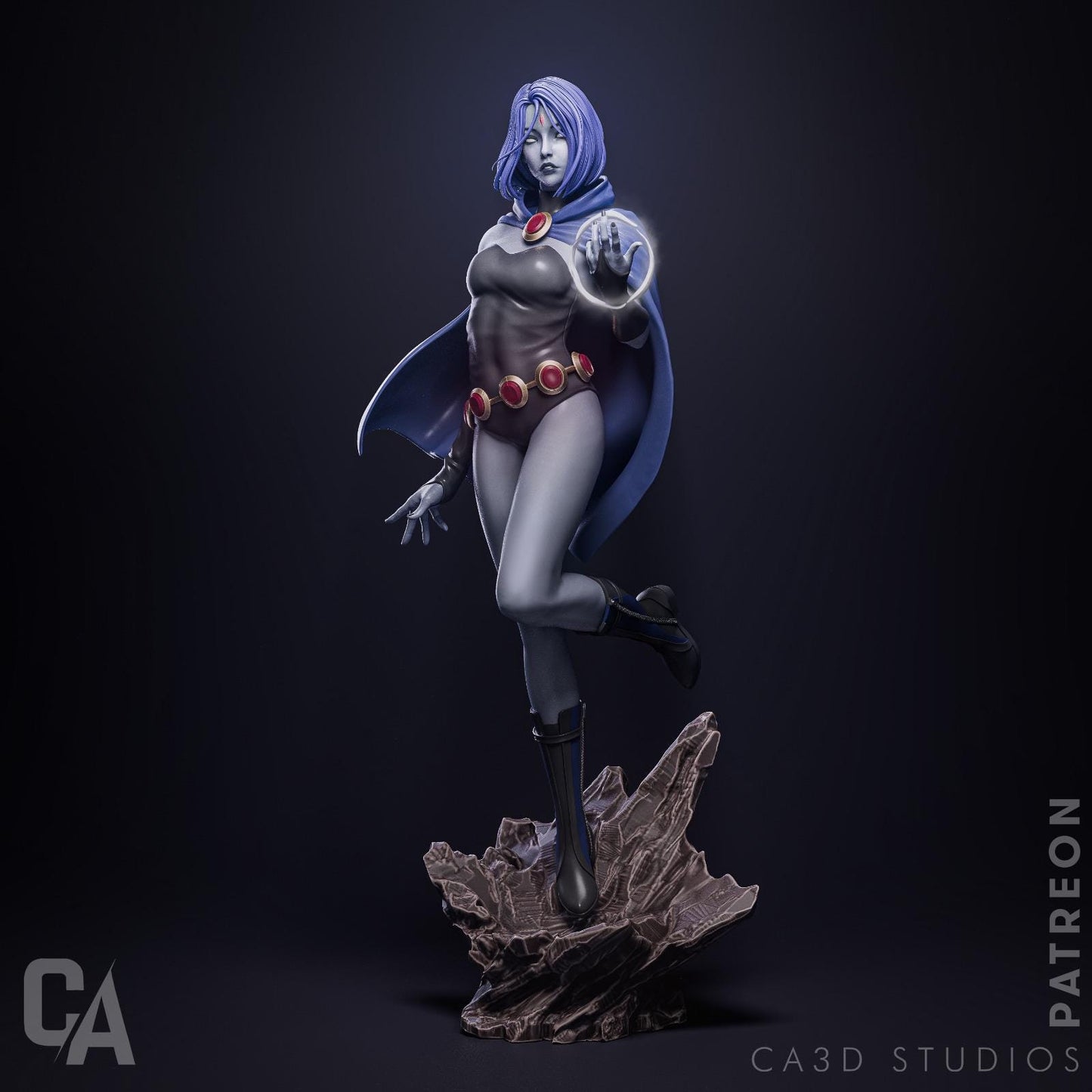 Raven style Shadow Sorceress Girl resin kit – Unpainted 3D Printed Model kit