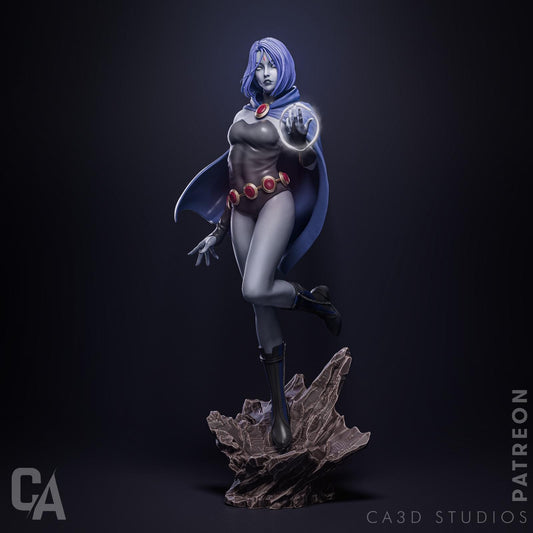 Raven style Shadow Sorceress Girl resin kit – Unpainted 3D Printed Model kit