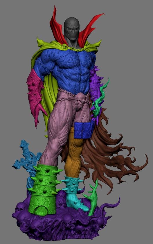 Spawn style Hellbound Avenger resin kit – Unpainted 3D Printed Model kit