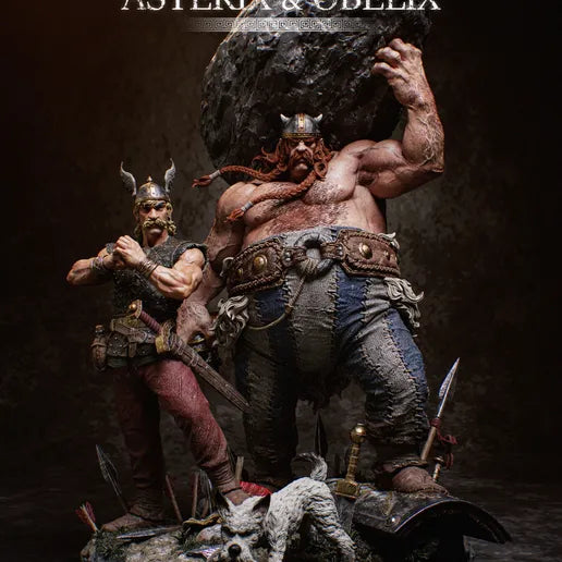 Asterix and Obelix style Cartoon Barbarian resin kit – Unpainted 3D Printed Model kit