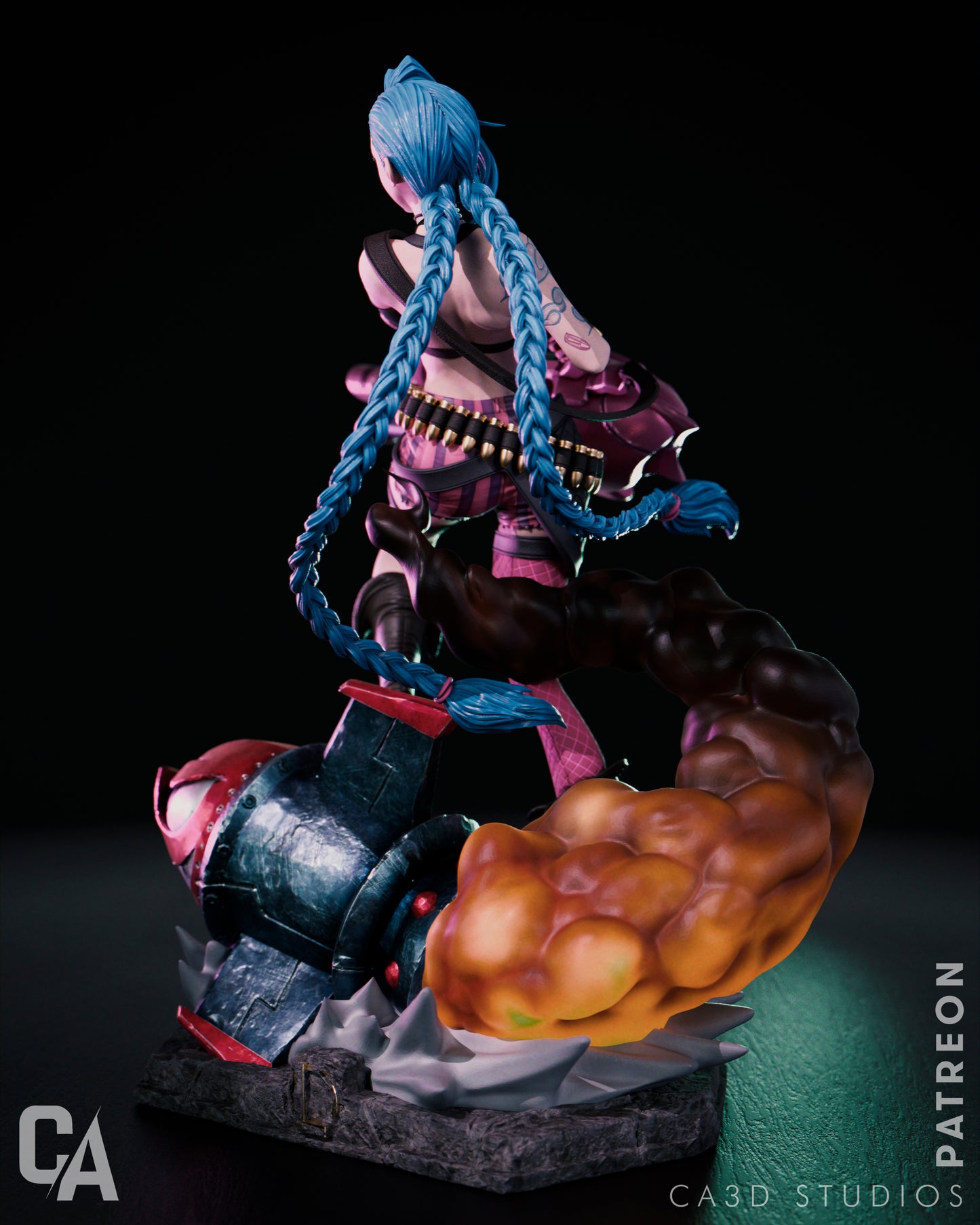 Jinx style Mad Gunner Girl resin kit – Unpainted 3D Printed Model kit