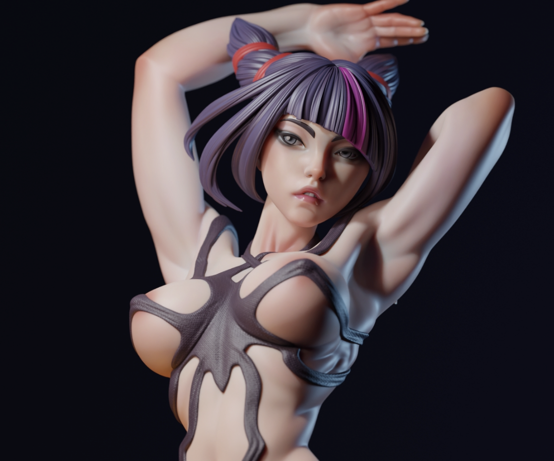 Beach Bikini Juri Style Street Fighter Unpainted Resin Kit (1/6-1/12)