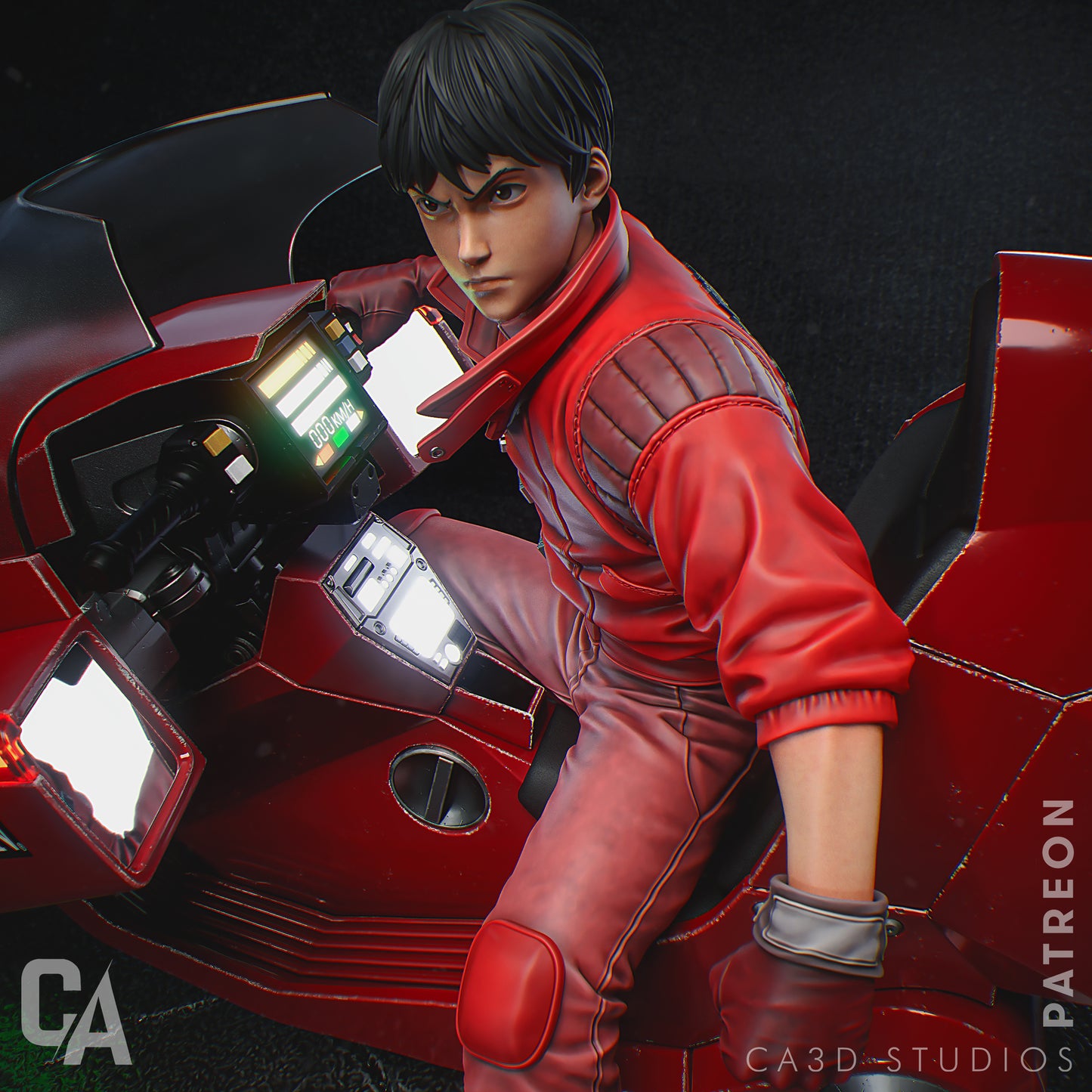 Kaneda style Futuristic Bike Rebel resin kit – Unpainted 3D Printed Model kit