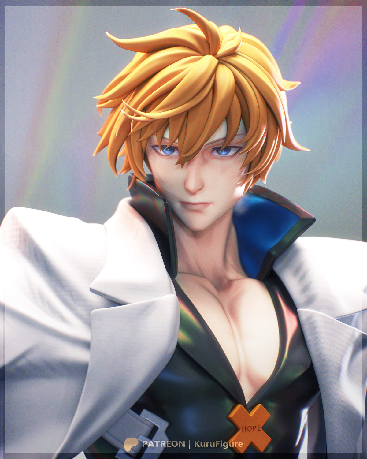 Ky Kiske Style Guilty Gear Unpainted Resin Garage Kit (1/6-1/12)