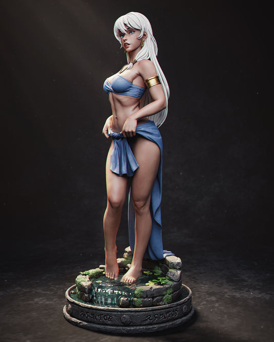 Kida style Atlantean Warrior Girl resin kit – Unpainted 3D Printed Model kit