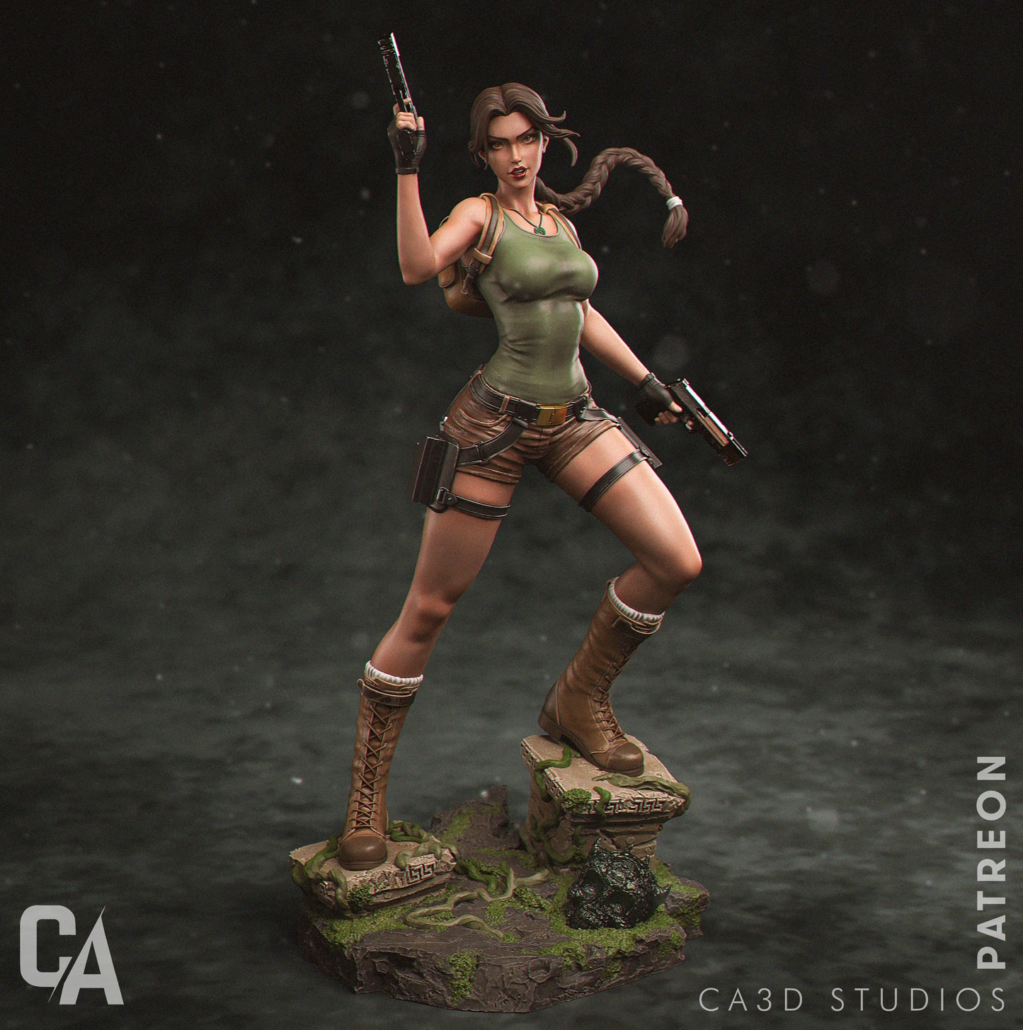 Lara Croft style Modern Explorer Girl resin kit – Unpainted 3D Printed Model kit