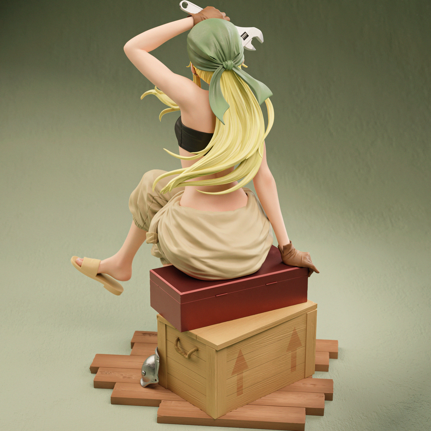 Winry Rockbell Style Mechanic Resin Kit – Unpainted 3D Printed Model Kit