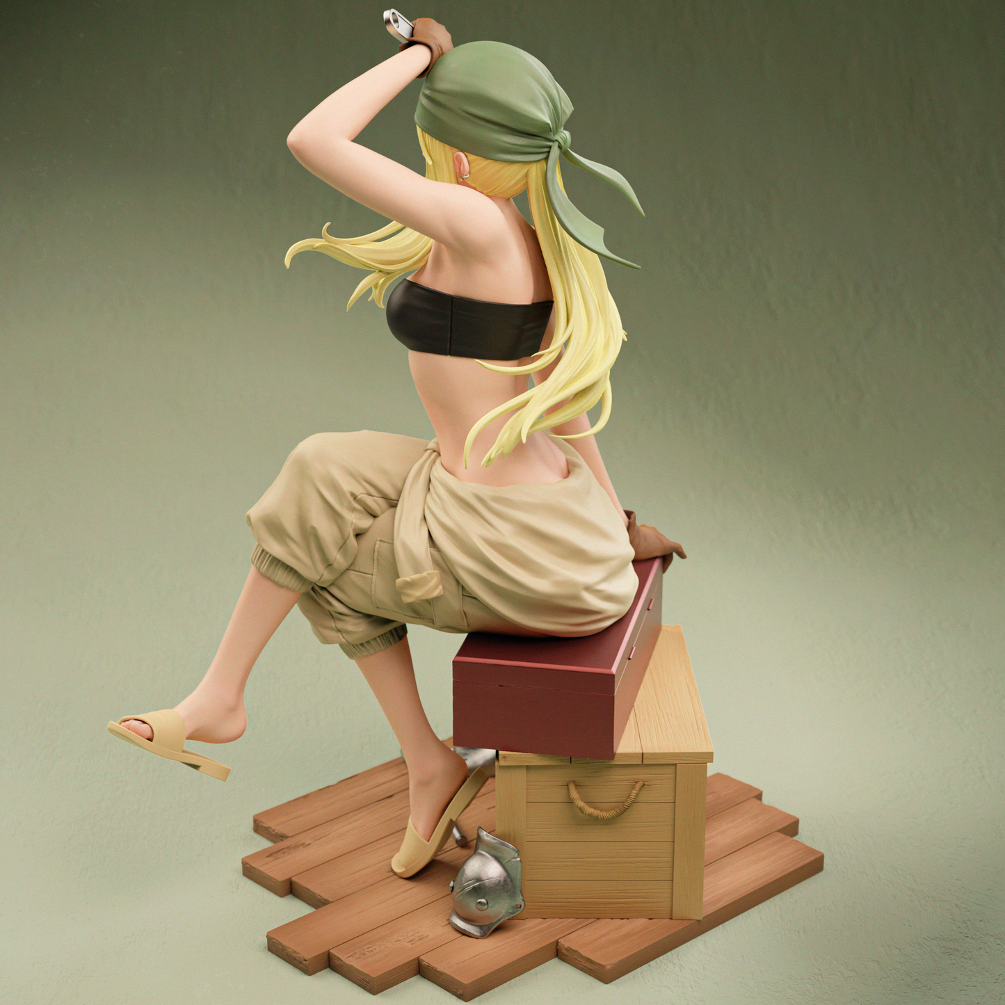 Winry Rockbell Style Mechanic Resin Kit – Unpainted 3D Printed Model Kit