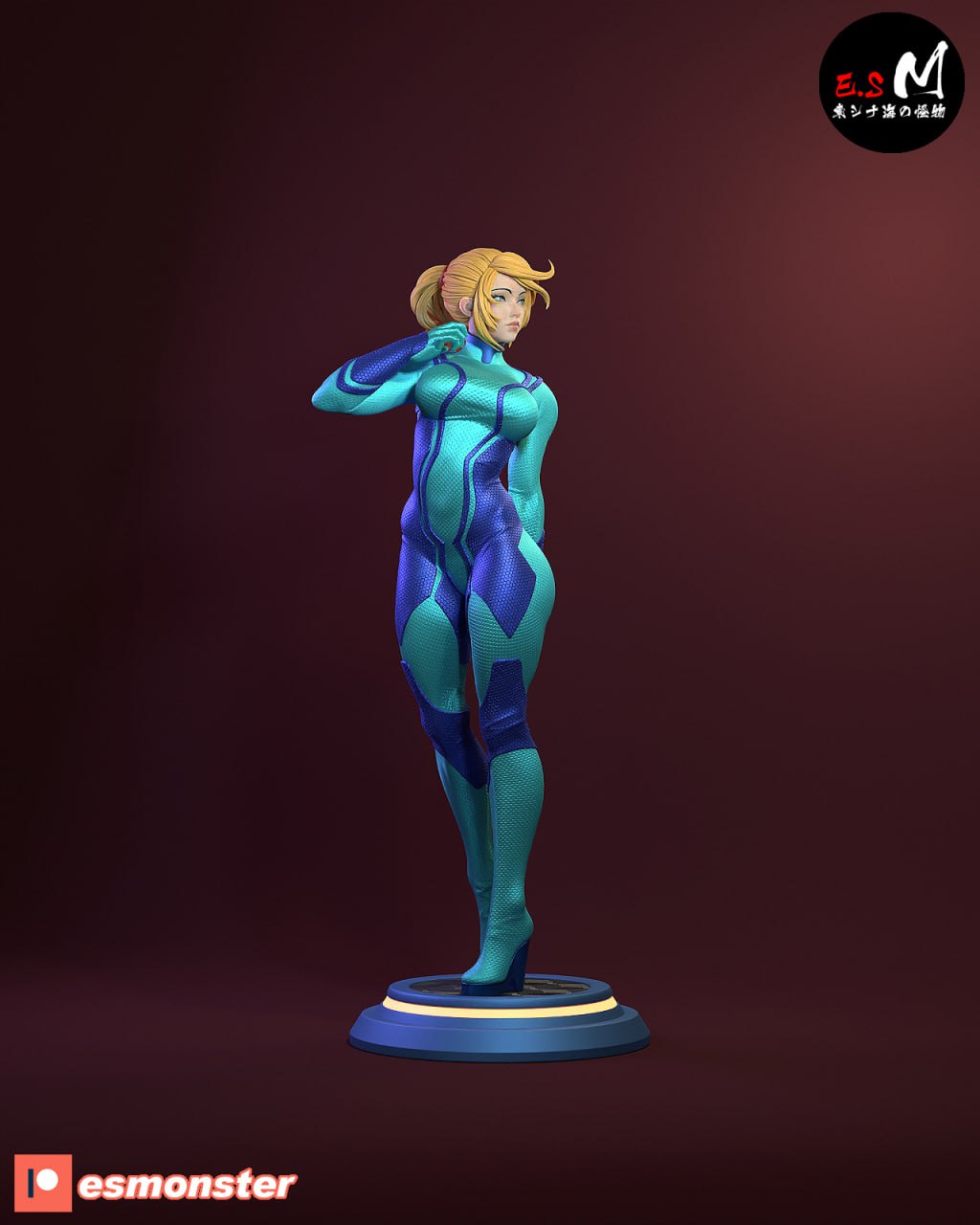 Zero Suit Samus Style Metroid Unpainted Resin Garage Model Kit (1/6-1/12)