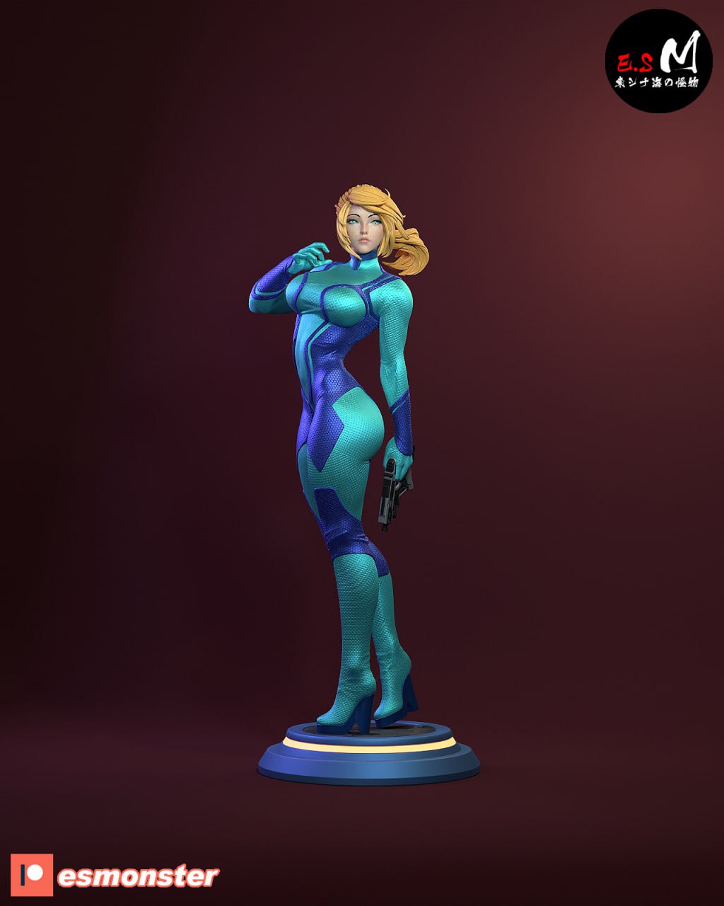 Zero Suit Samus Style Metroid Unpainted Resin Garage Model Kit (1/6-1/12)