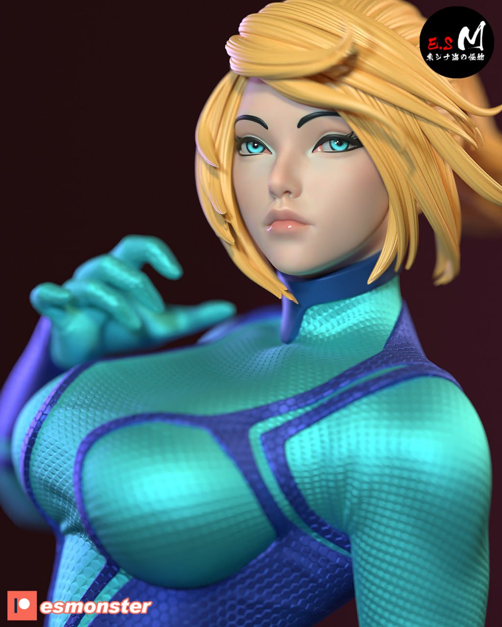 Zero Suit Samus Style Metroid Unpainted Resin Garage Model Kit (1/6-1/12)