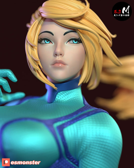 Zero Suit Samus Style Metroid Unpainted Resin Garage Model Kit (1/6-1/12)