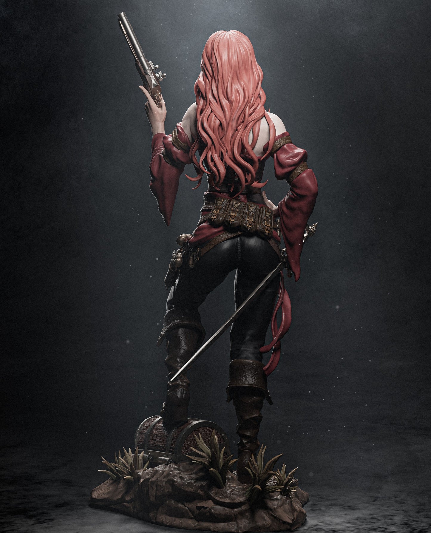 Female Pirate OC – Unpainted 3D Printed Model Kit
