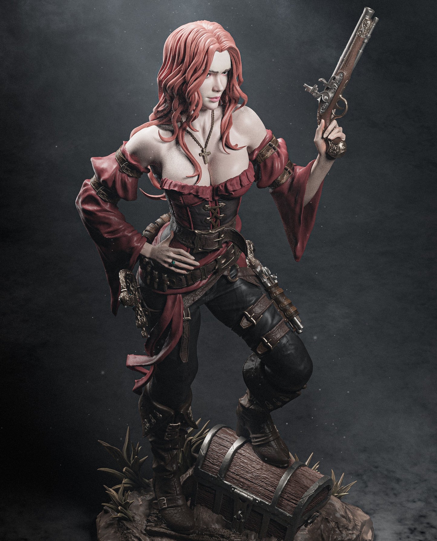 Female Pirate OC – Unpainted 3D Printed Model Kit