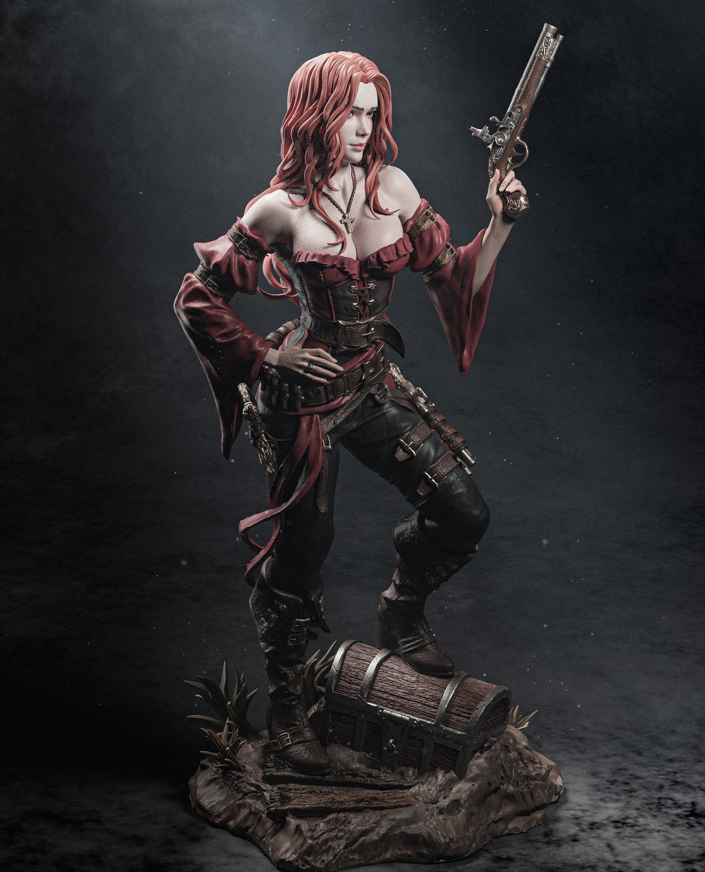Female Pirate OC – Unpainted 3D Printed Model Kit
