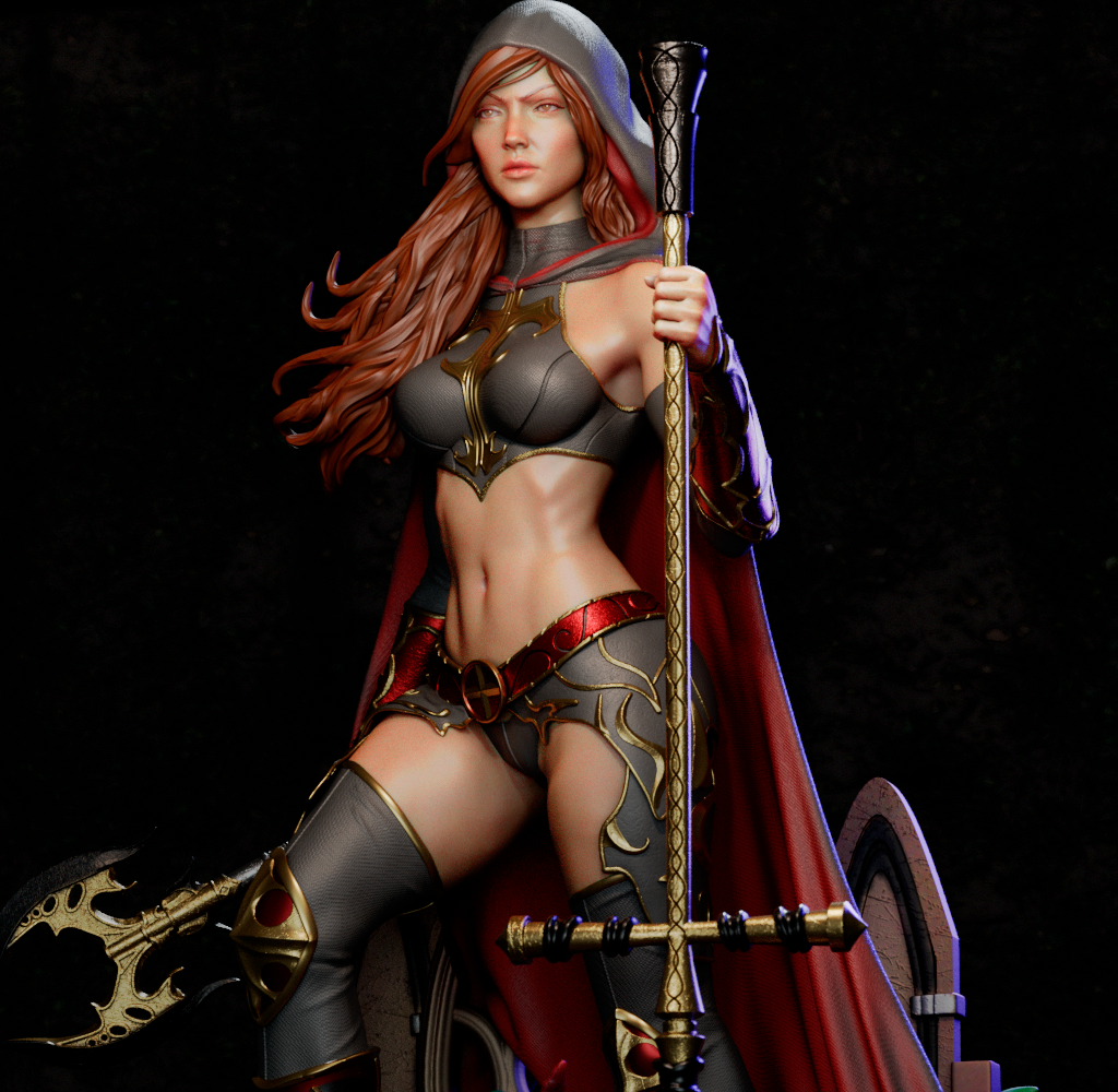 Magdalena Style Witchblade Warrior Resin Kit – Unpainted 3D Printed Model Kit