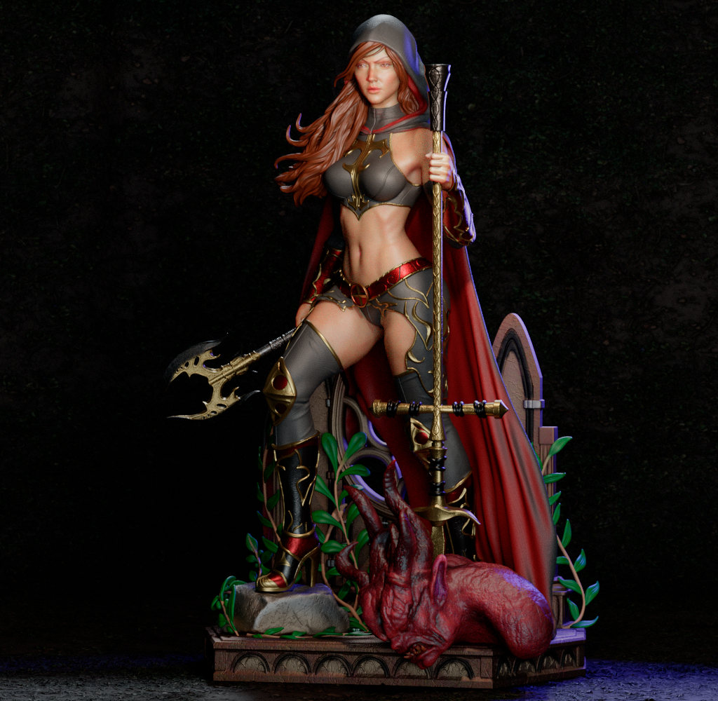 Magdalena Style Witchblade Warrior Resin Kit – Unpainted 3D Printed Model Kit
