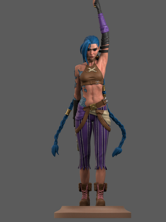 Arcane Jinx style Mad Bomber Girl resin kit – Unpainted 3D Printed Model kit
