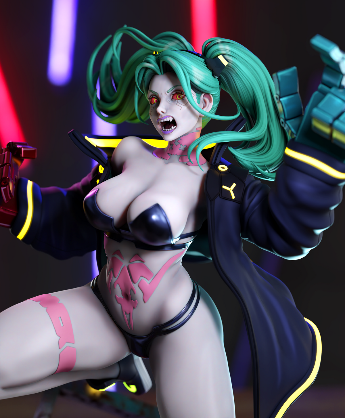 Raging Rebecca Style Cyberpunk Unpainted Resin Garage Kit (1/6-1/12)