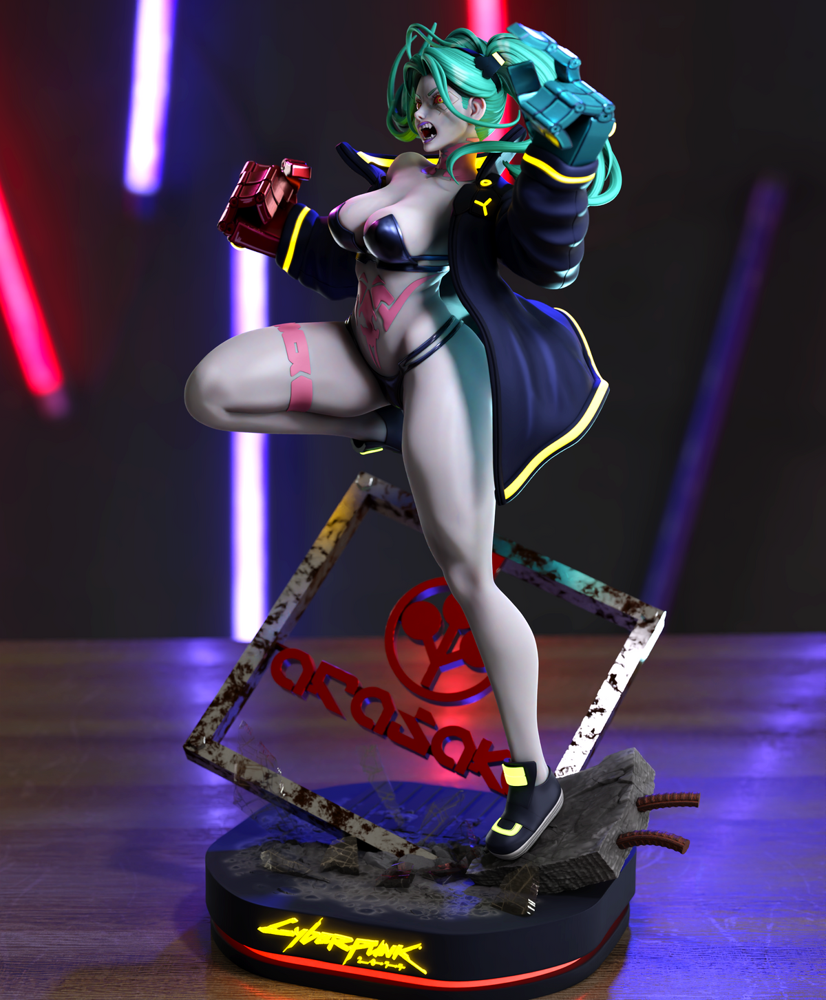Raging Rebecca Style Cyberpunk Unpainted Resin Garage Kit (1/6-1/12)