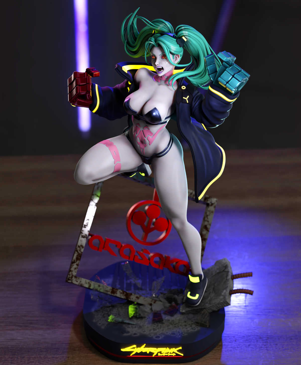 Raging Rebecca Style Cyberpunk Unpainted Resin Garage Kit (1/6-1/12)