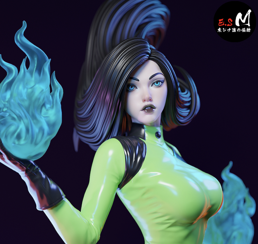 Shego Power Style Kim Possible Unpainted Resin Garage Kit (1/6-1/12)