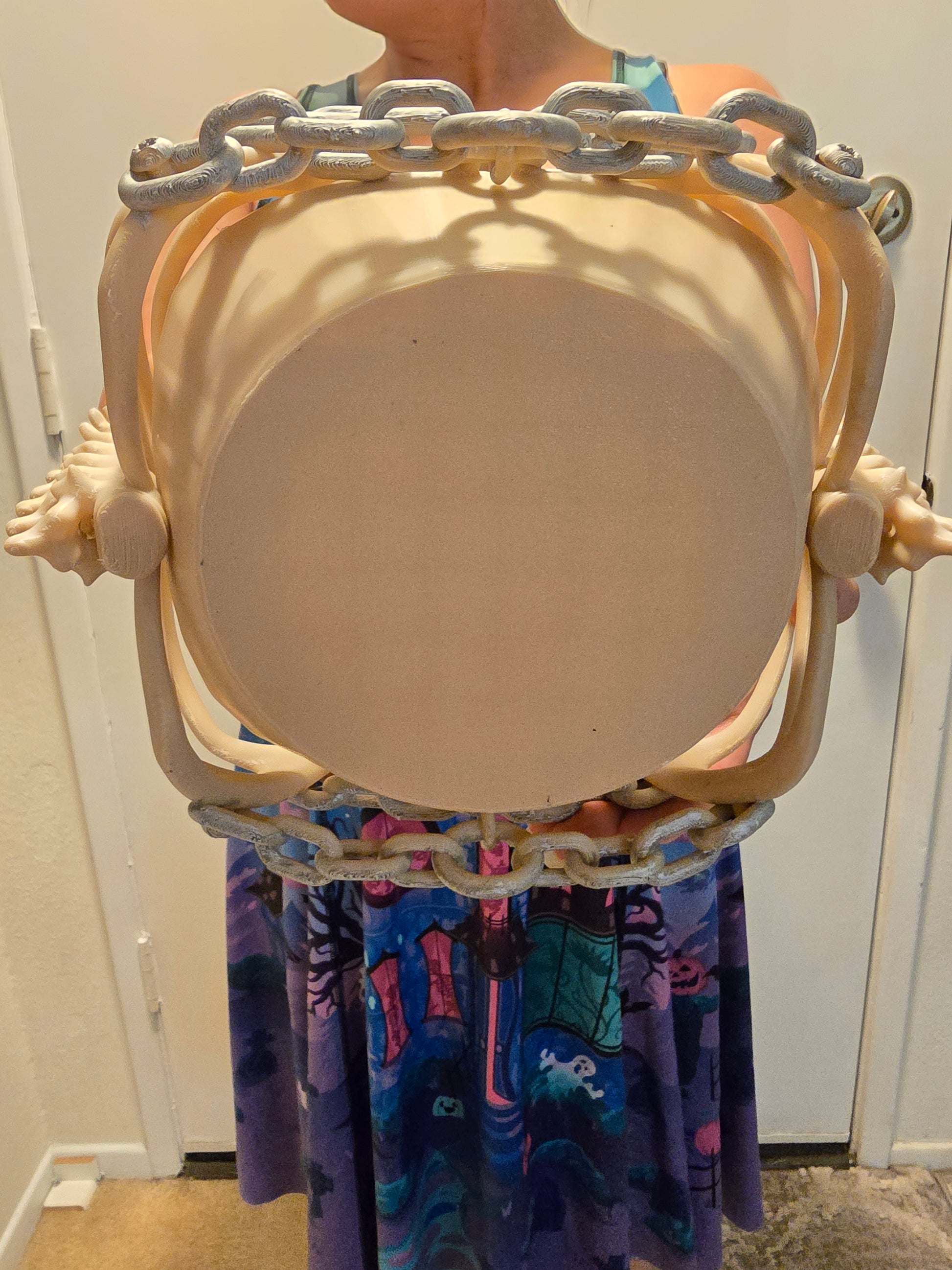 skeleton Halloween gothic ribcage handbag bone purse spooky 3D printed statement bag