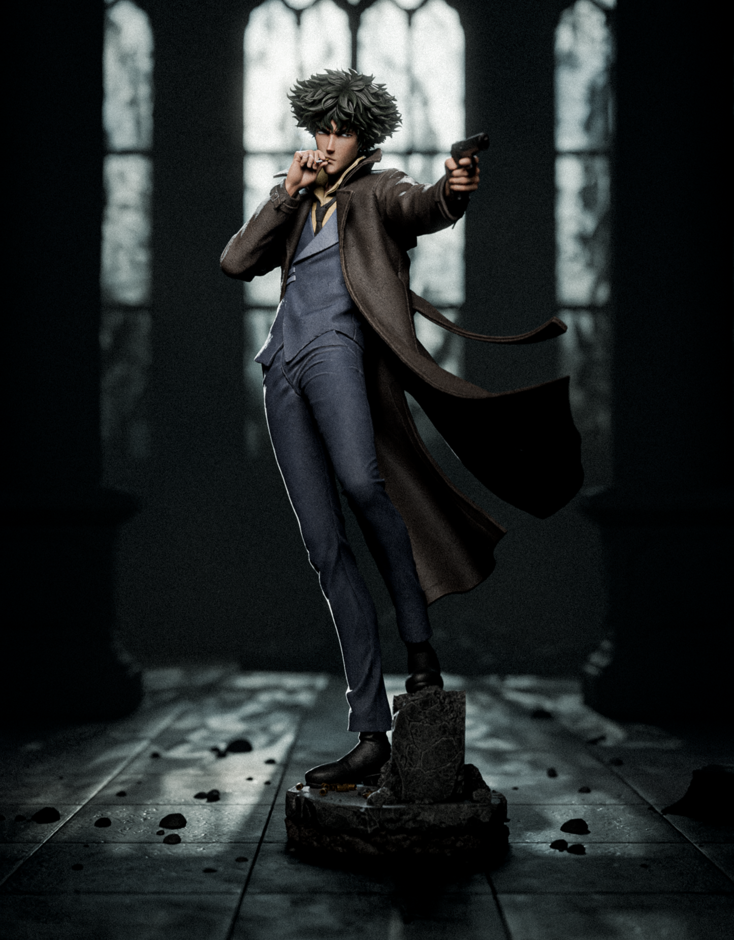 Spike Spiegel Style Space Bounty Hunter – Unpainted 3D Printed Model Kit