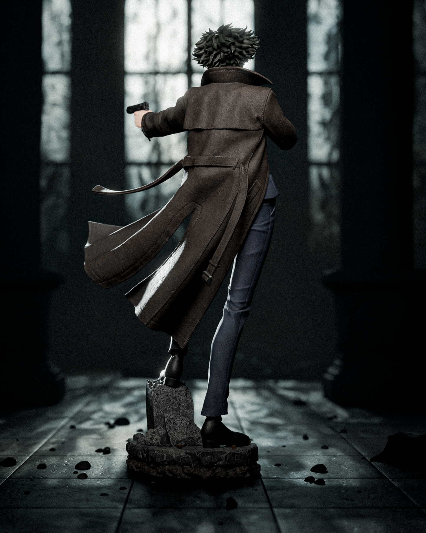 Spike Spiegel Style Space Bounty Hunter – Unpainted 3D Printed Model Kit