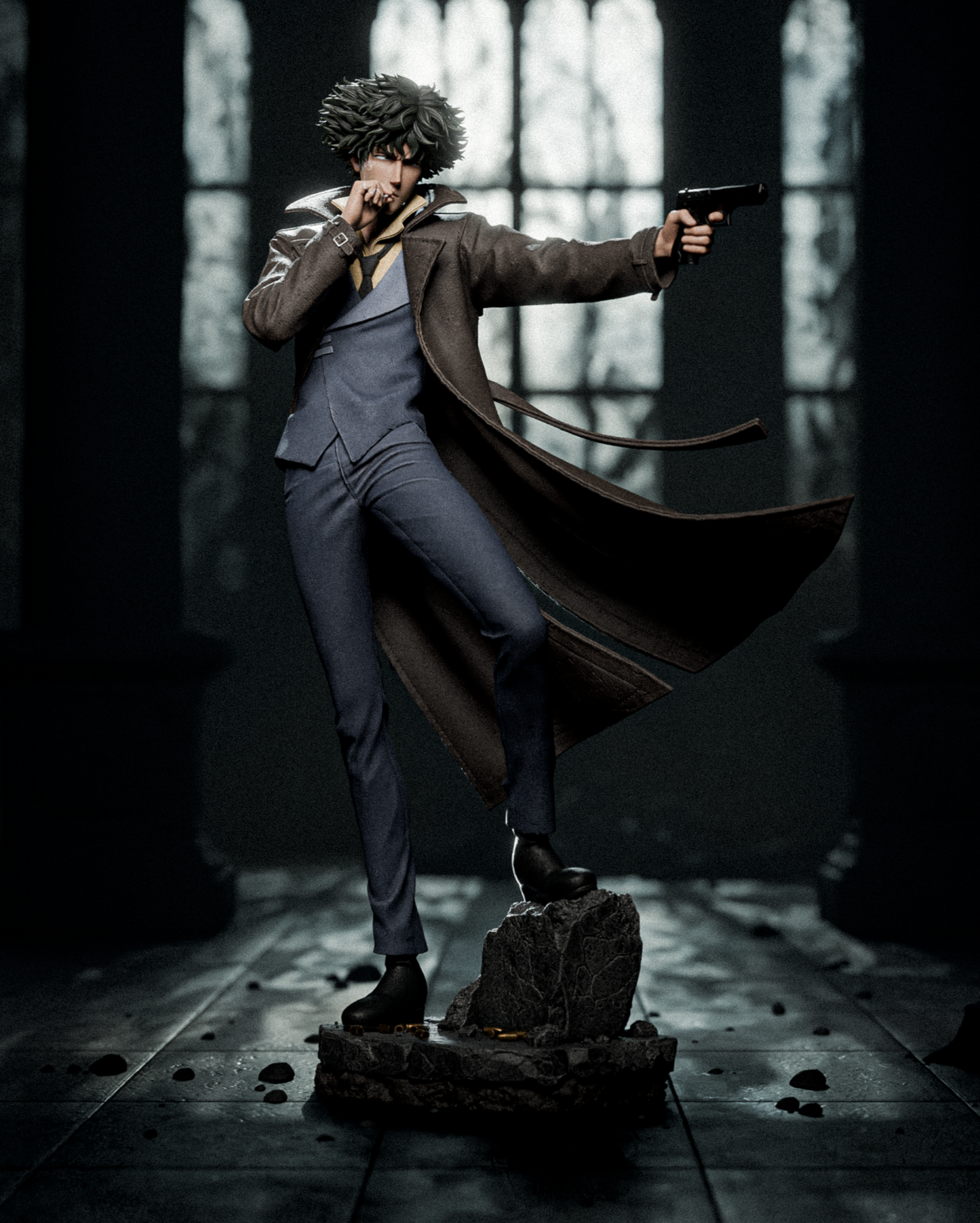 Spike Spiegel Style Space Bounty Hunter – Unpainted 3D Printed Model Kit