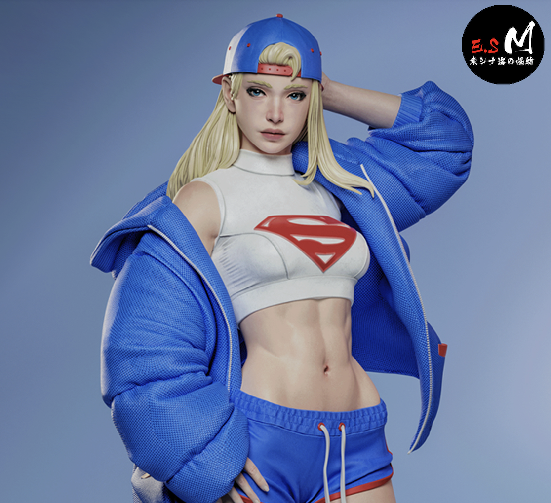 Supergirl Streetwear Style DC Unpainted Resin Garage Kit (1/6-1/12)