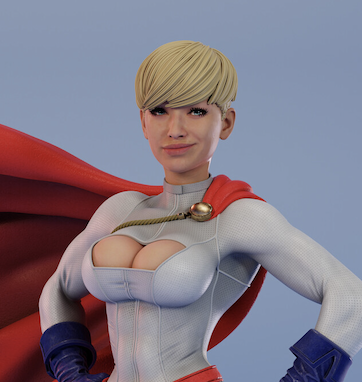 Power Girl Confident Style DC Unpainted Resin Garage Kit (1/6-1/12)
