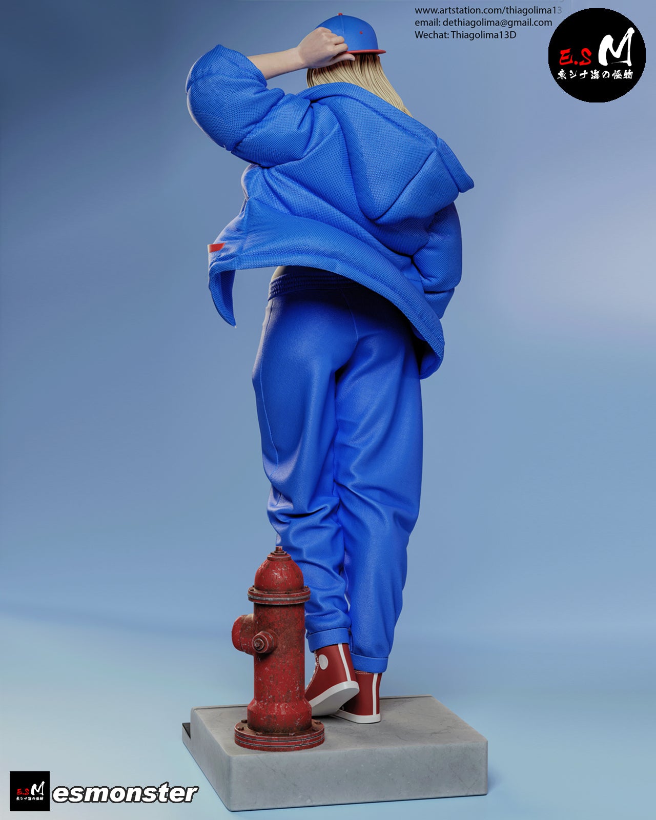 Supergirl Streetwear Style DC Unpainted Resin Garage Kit (1/6-1/12)