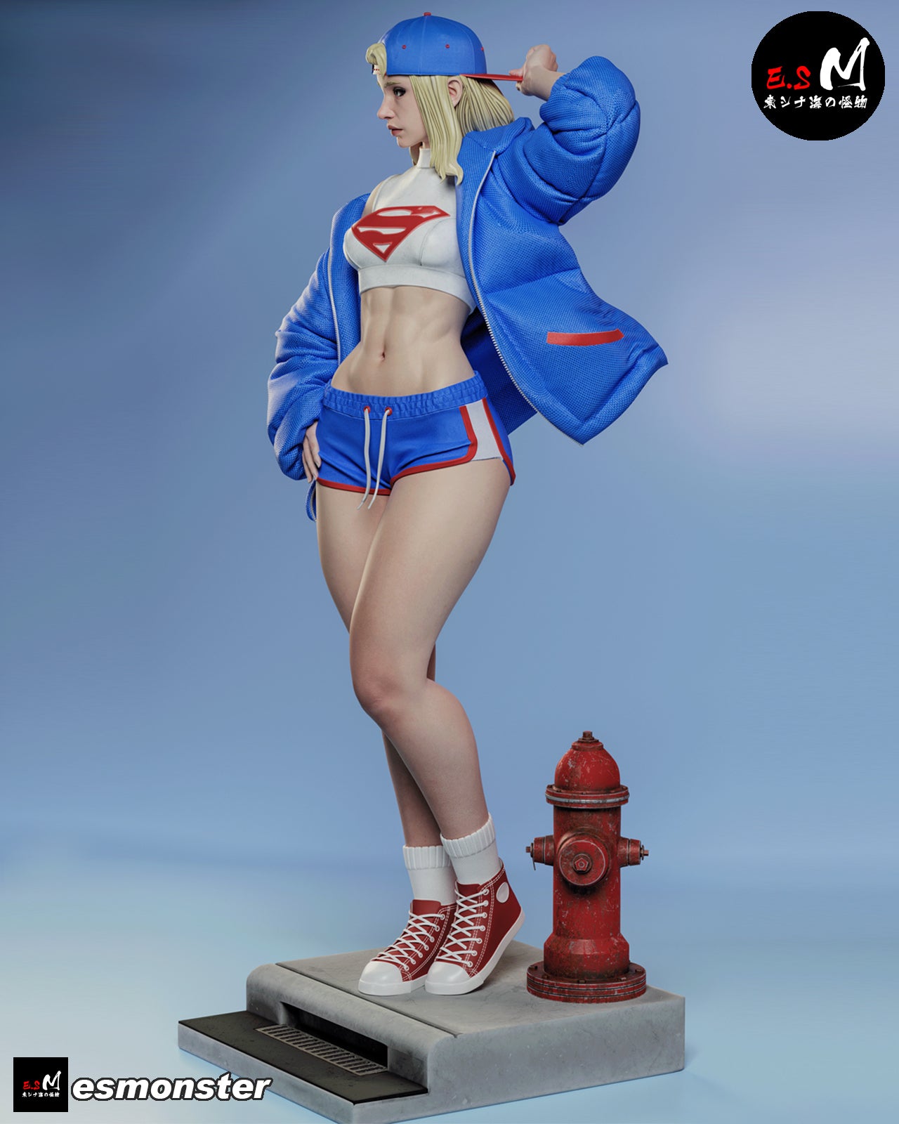 Supergirl Streetwear Style DC Unpainted Resin Garage Kit (1/6-1/12)