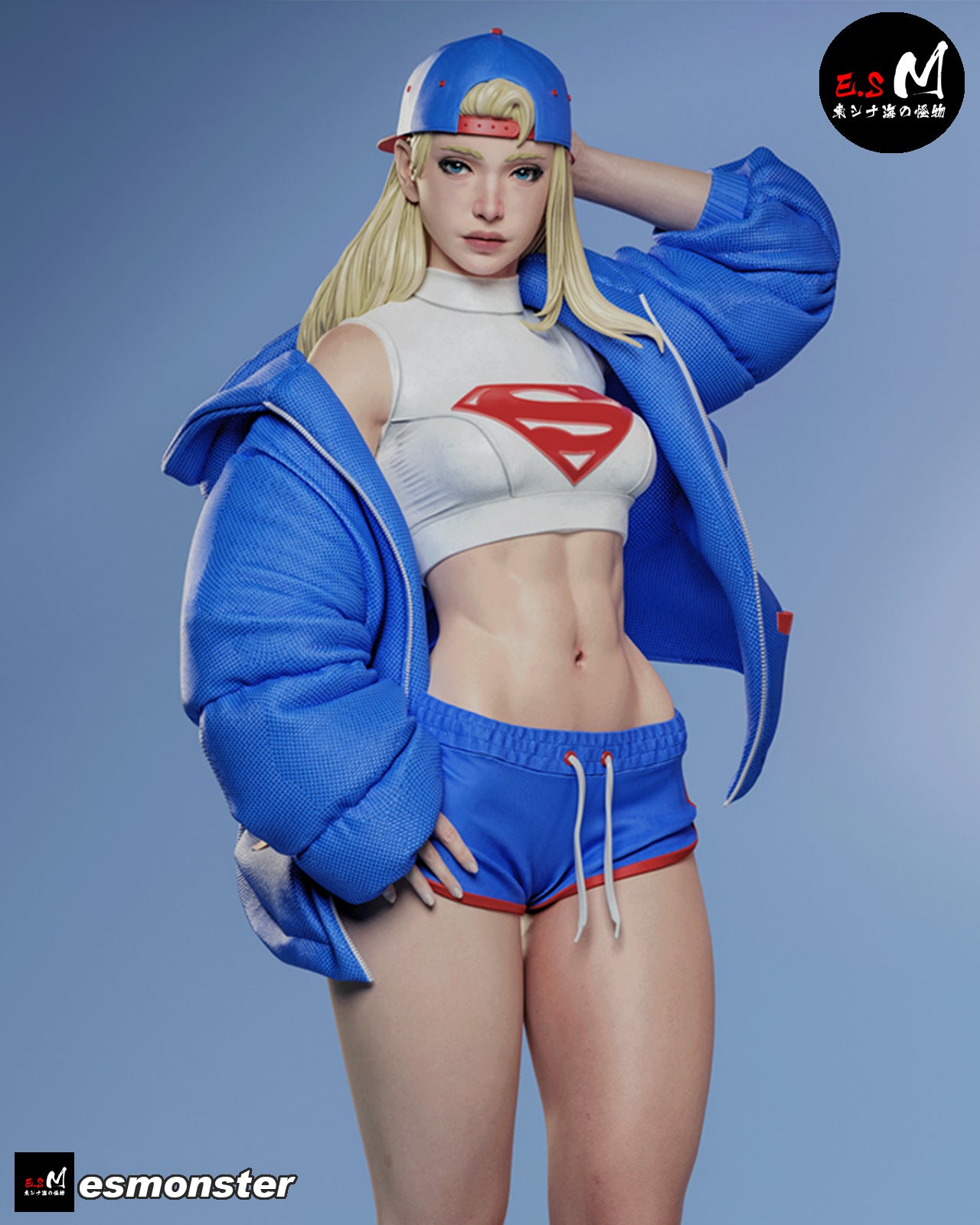 Supergirl Streetwear Style DC Unpainted Resin Garage Kit (1/6-1/12)
