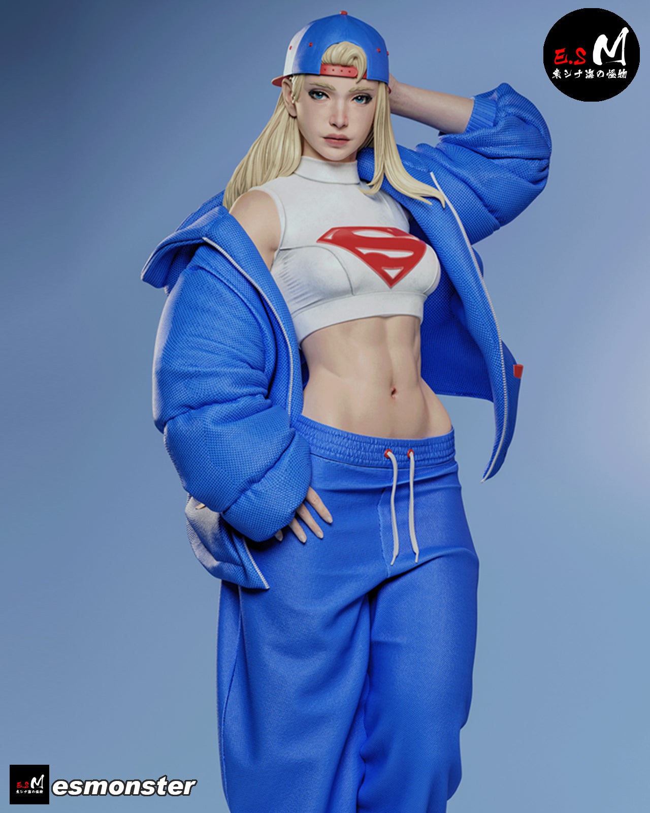 Supergirl Streetwear Style DC Unpainted Resin Garage Kit (1/6-1/12)