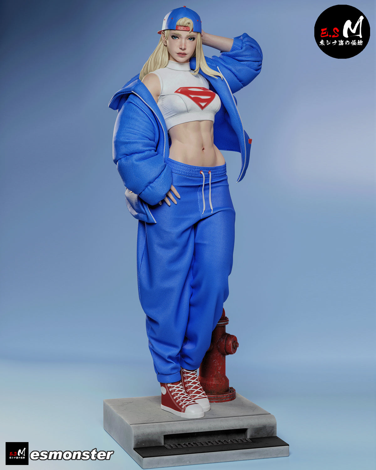 Supergirl Streetwear Style DC Unpainted Resin Garage Kit (1/6-1/12)