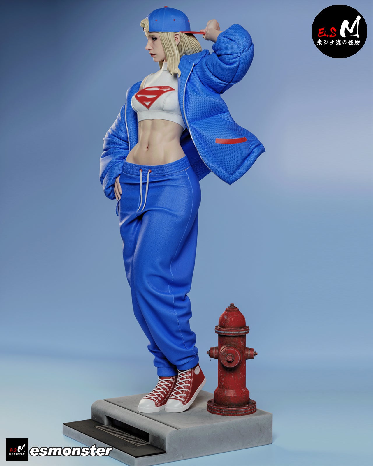 Supergirl Streetwear Style DC Unpainted Resin Garage Kit (1/6-1/12)