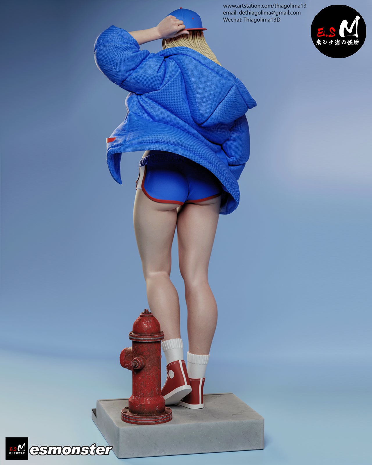 Supergirl Streetwear Style DC Unpainted Resin Garage Kit (1/6-1/12)