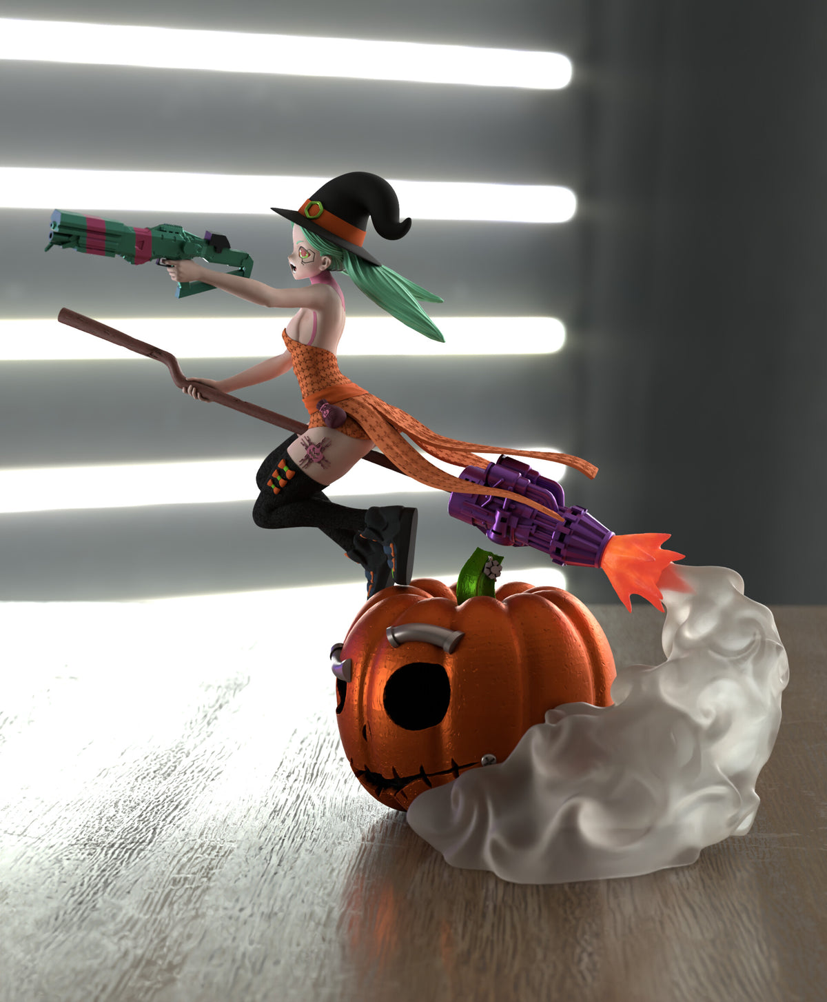 Witch Rebecca Style Cyberpunk Edgerunners Unpainted Resin Garage Kit (1/6-1/12)