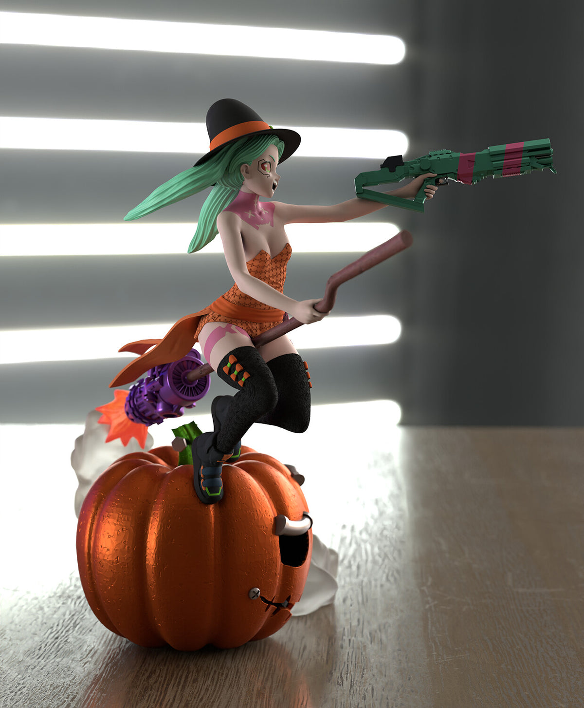 Witch Rebecca Style Cyberpunk Edgerunners Unpainted Resin Garage Kit (1/6-1/12)