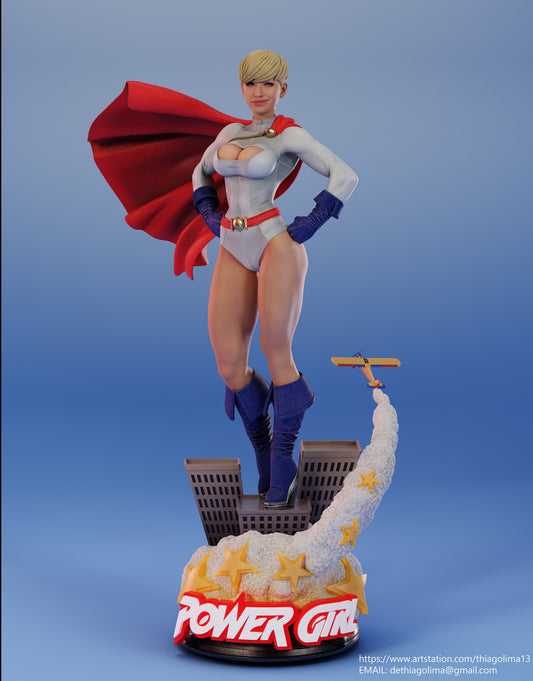 Power Girl Confident Style DC Unpainted Resin Garage Kit (1/6-1/12)