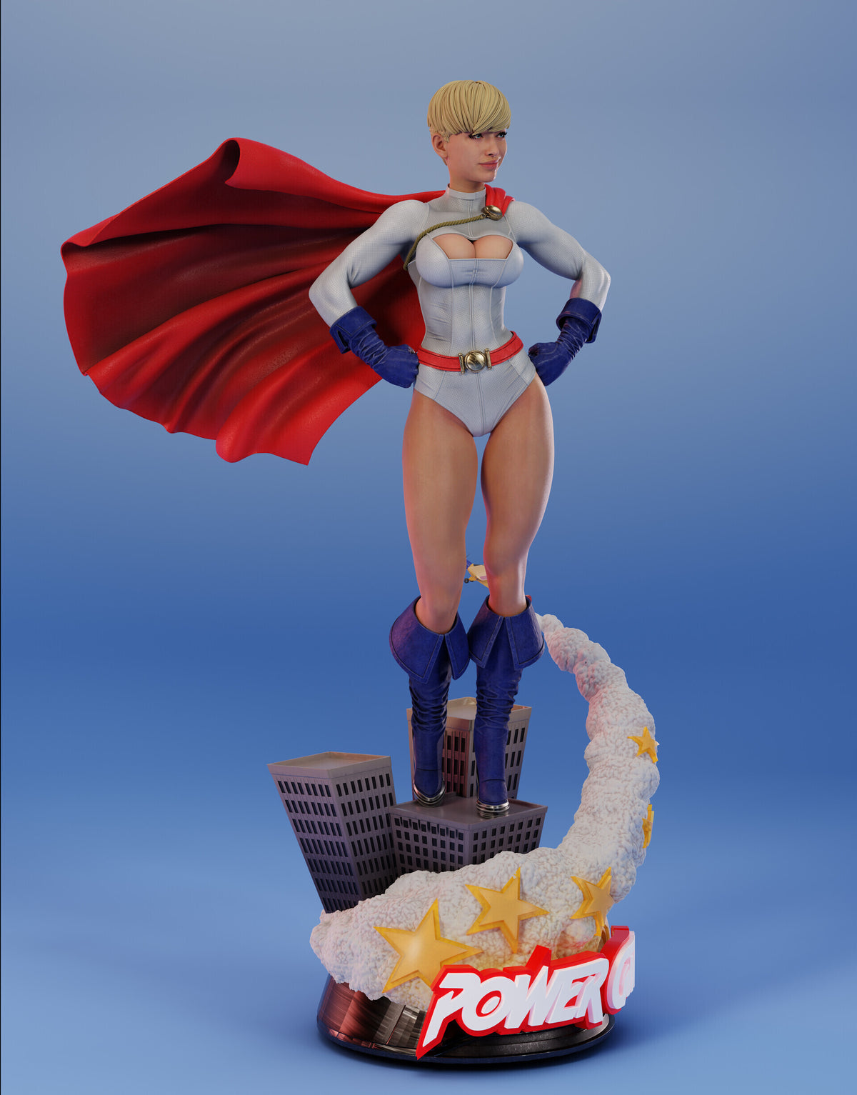 Power Girl Confident Style DC Unpainted Resin Garage Kit (1/6-1/12)