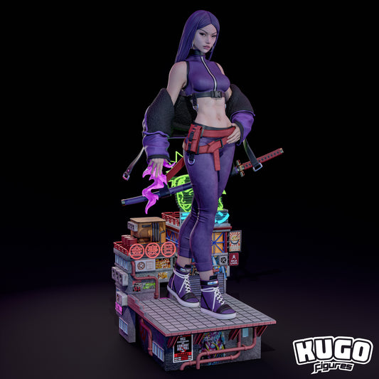 Psylocke Streetwear Style X-Men Unpainted Resin Garage Model Kit (1/6-1/12)