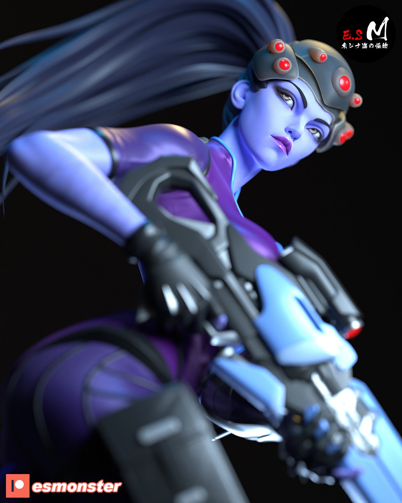 Widowmaker Sniper Style Overwatch Unpainted Resin Garage Model Kit (1/6-1/12)