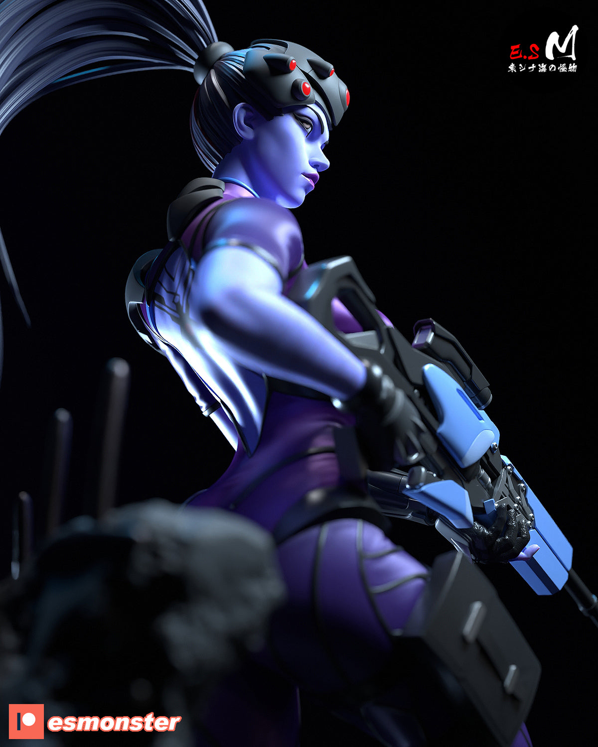 Widowmaker Sniper Style Overwatch Unpainted Resin Garage Model Kit (1/6-1/12)