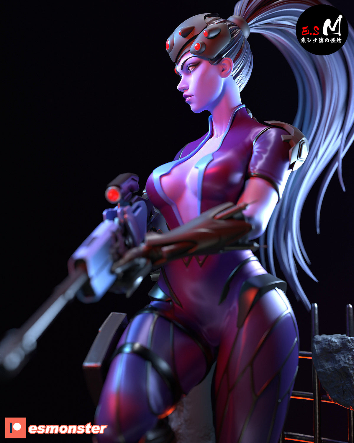Widowmaker Sniper Style Overwatch Unpainted Resin Garage Model Kit (1/6-1/12)