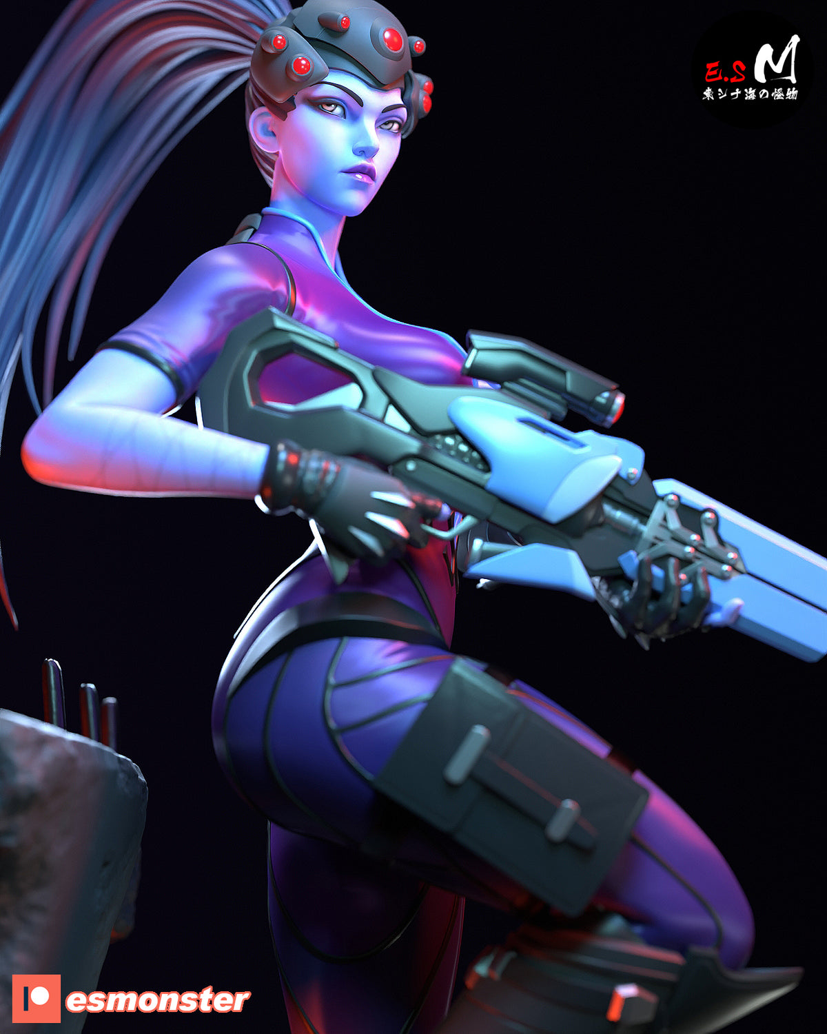 Widowmaker Sniper Style Overwatch Unpainted Resin Garage Model Kit (1/6-1/12)