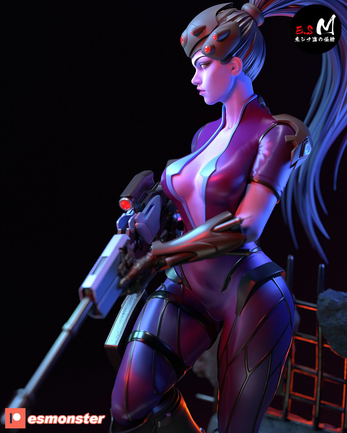 Widowmaker Sniper Style Overwatch Unpainted Resin Garage Model Kit (1/6-1/12)
